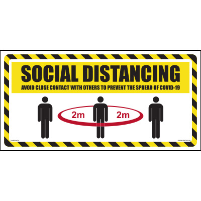 2m Social Distancing Banner
