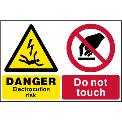 Electrocution risk do not touch