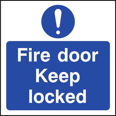 Fire door keep locked with Symbol