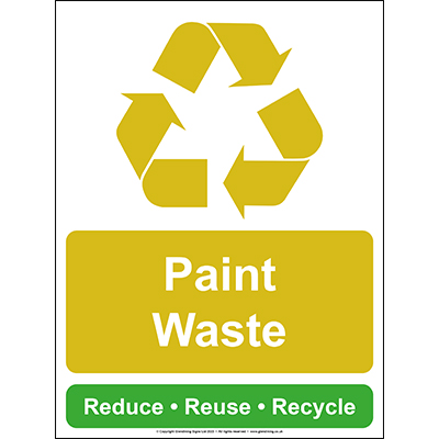 Paint Waste Recycling Sign 