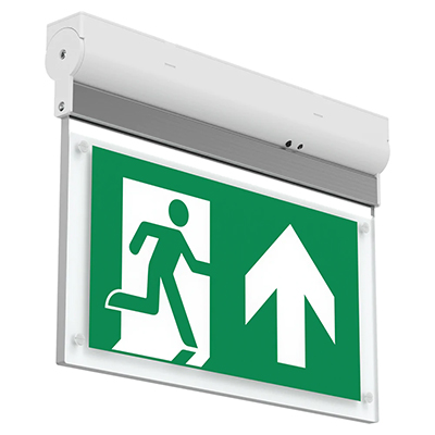 EDGE Fire Exit Sign 3W LED Surface Mounted Flush Emergency Maintained Light