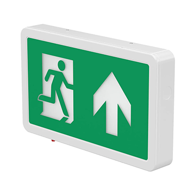 Over Door LED Emergency Fire Exit Sign Maintained Running Man Arrow Box