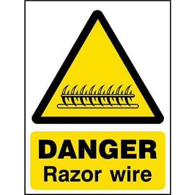 Danger razor wire