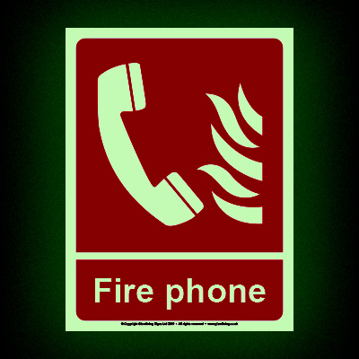 Fire Phone Glow-in-the-dark Sign