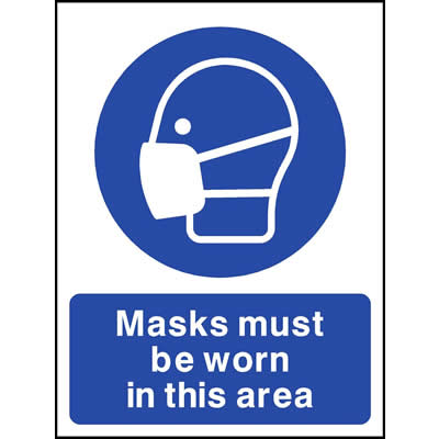 Masks must be worn in this area 