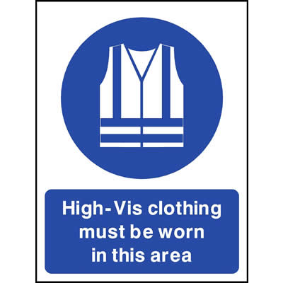 High-vis clothing must be worn in this area
