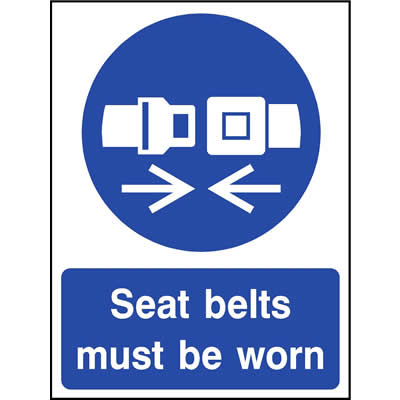 Seat belts must be worn