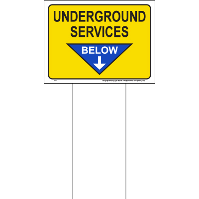 Underground services below (Mark-em)