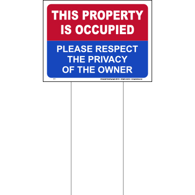 Property occupied respect privacy of owner (Mark-em)
