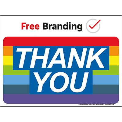 Thank you rainbow sign (Quickfit)