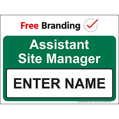 Assistant Site Manager Sign
