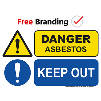 Asbestos keep out sign