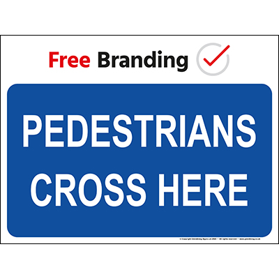 Pedestrians cross here (Quickfit)
