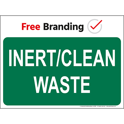 Inert/clean waste (Quickfit) sign 