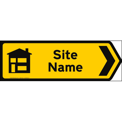 Site Name Directional Sign Right