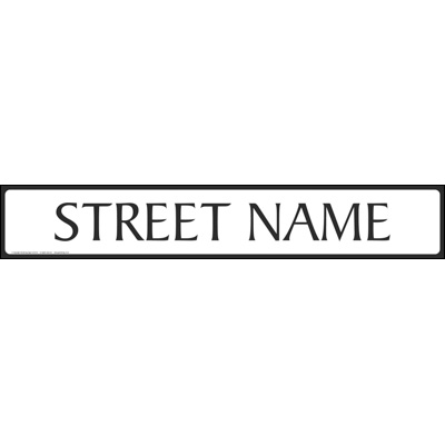 Temporary Street Name Plate