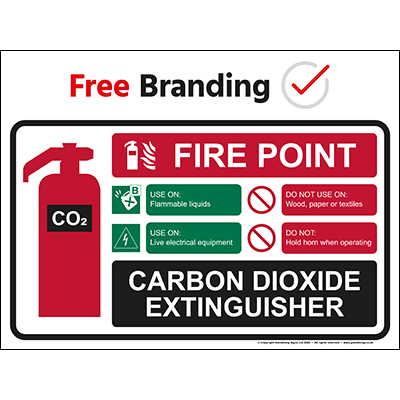 Carbon Dioxide Extinguisher Sign