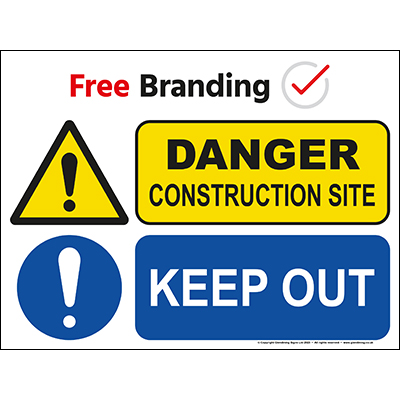 Danger construction site keep out (Quickfit)
