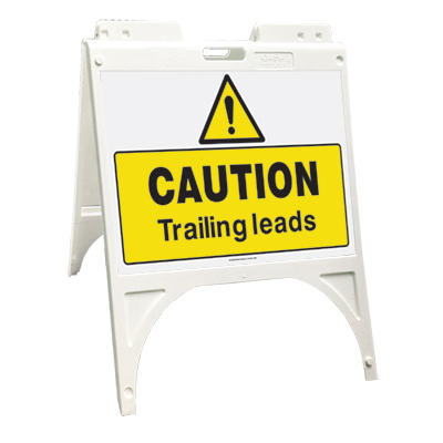 Caution trailing leads (Quik Sign)