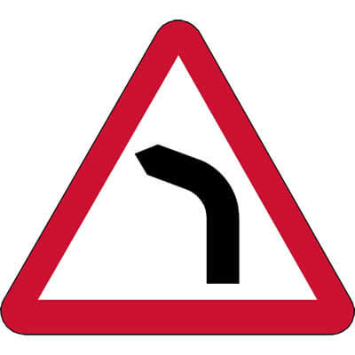 Bend ahead left