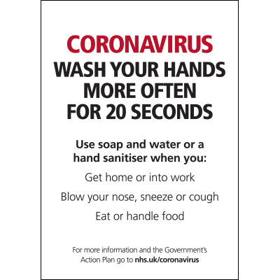 Coronavirus Wash Your Hands Poster