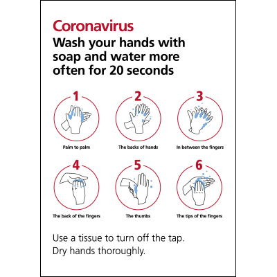 Coronavirus How To Wash Your Hands Poster