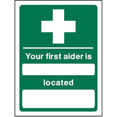 First aider location sign
