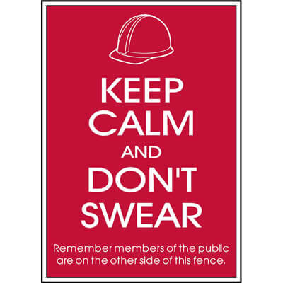 Keep Calm & Don't Swear Poster