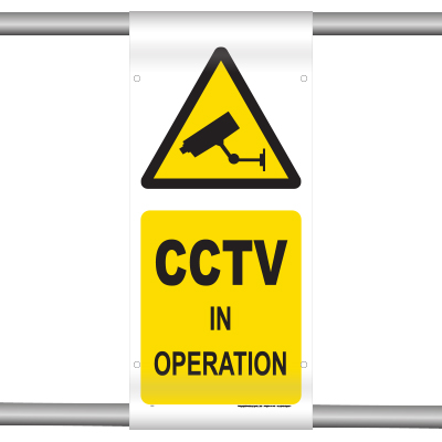CCTV in operation (Scaffold Banner)