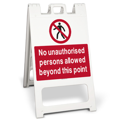 No unauthorised persons beyond this point (Squarecade 45)