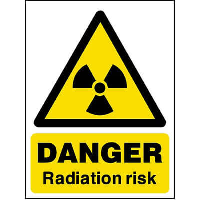 Danger radiation risk sign
