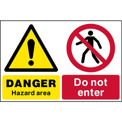Hazard area do not enter