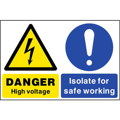 High voltage isolate for safe working