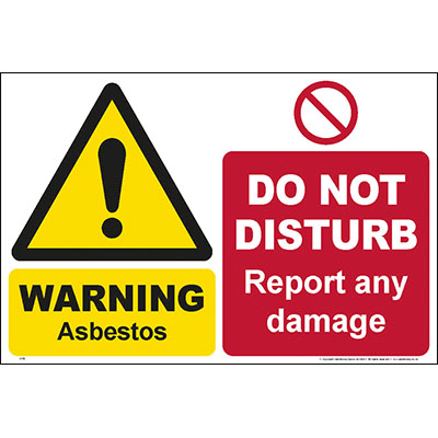 Asbestos do not disturb report any damage