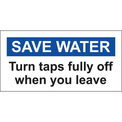 Save water stickers
