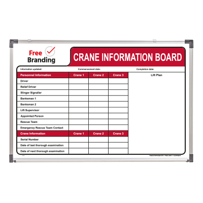 Crane information board