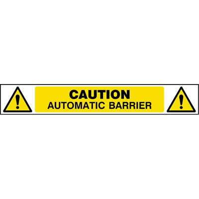 Caution - Automatic barrier
