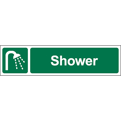 Shower Door Sign