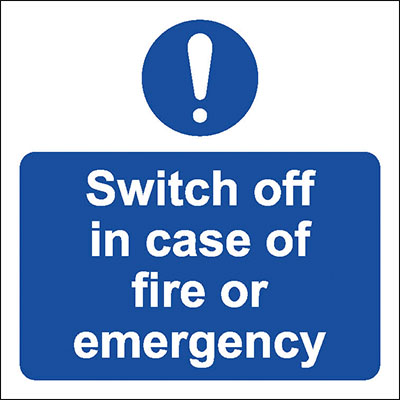 Switch Off In Case Of Fire Or Emergency (Symbol)