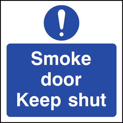 Smoke door keep shut with Symbol