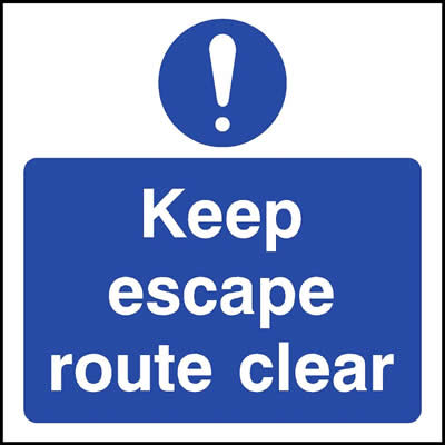 Keep escape route clear with Symbol
