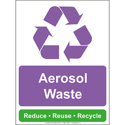 Aerosol Waste Recycling Sign