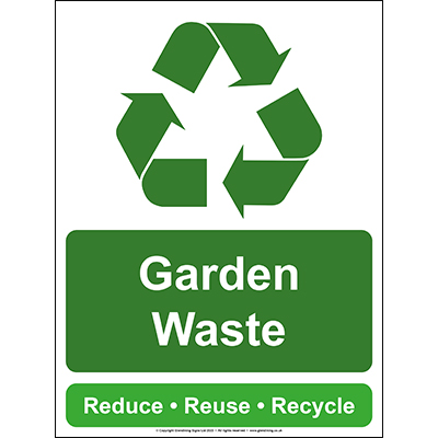 Garden Waste Recycling Sign