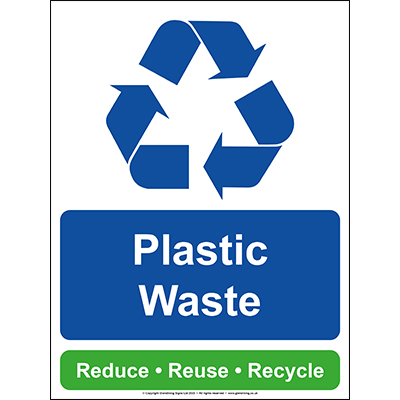 Plastic Waste Recycling Sign