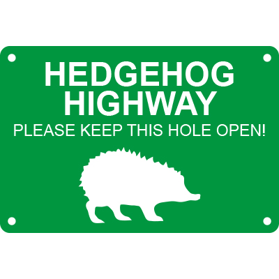 Hedgehog Highway Sign
