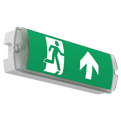 5W LED Emergency Bulkhead Light Fire Exit Sign Legend 3hr Maintained