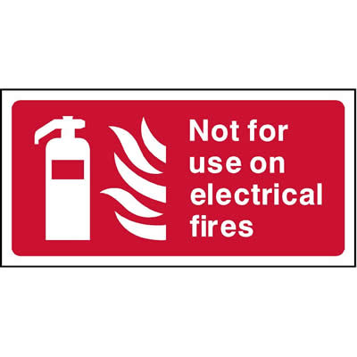 Not for use on electrical fires