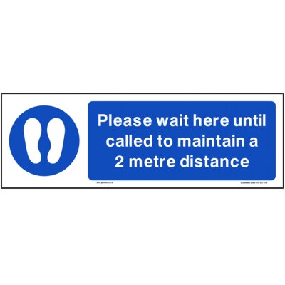 Please Wait Here Until Called 2m Floor Sticker