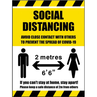 Coronavirus Social Distancing Floor Graphic 2m