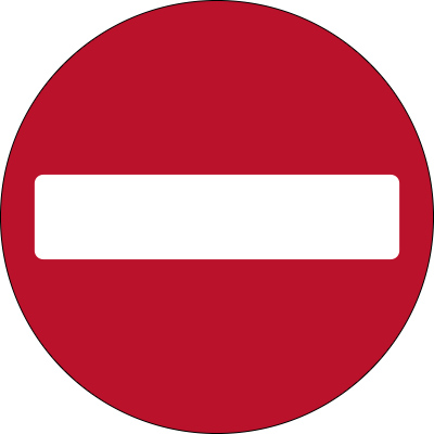 No entry floor marker